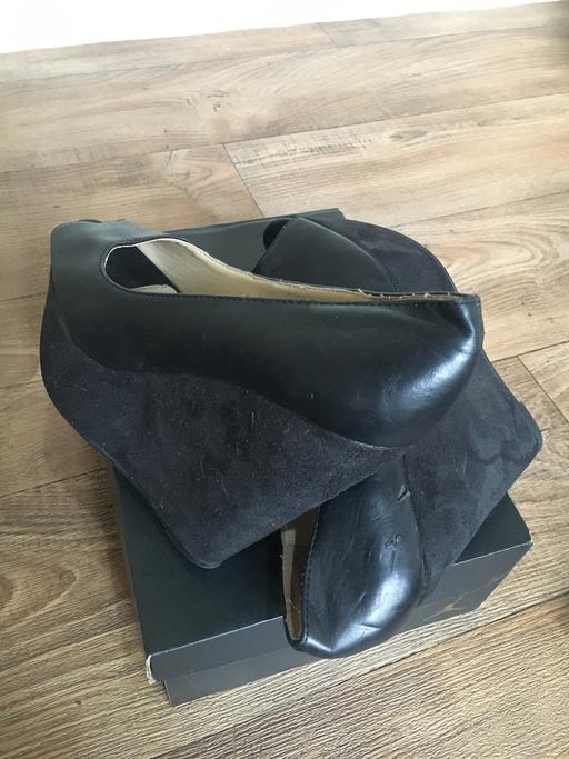 Buy & Sell Merseyside Sefton - Photos for Black size 6 open toe platform wedge heels