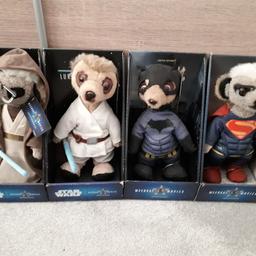 Full set of 18 Compare the Market meerkats. Only Vasily doesn't have a certificate. Collectors item. Keep them for the future when they will increase in value! From smoke free home. Works out at just over £8 each.