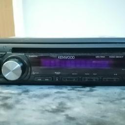 Used Kenwood Radio with Aux port. In good condition. Add some life in to your car with this radio unit. Only £10! Cash on collection, can be delivered at buyers cost. Location: Bradford. Please check my page for any other items. Please message for more for info. Thanks