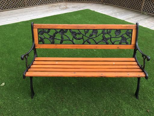 Buy & Sell West Yorkshire Kirklees - Photos for Garden Bench, soft wood & powder coated black