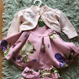 Gorgeous ted baker dress matching knickers and ted baker cardigan in a light pink colour all in excellent condition very clean comes from a smoke free house can post will be £3.70