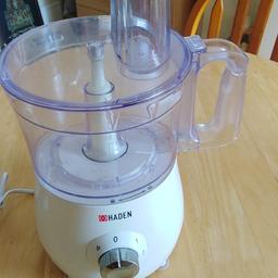 HADEN FOOD PROCESSOR
ESSENTIAL COLLECTION MODEL
WITH ALL ACCESSORIES 
UNWANTED GIFT
£20.00
TELEPHONE 07855 467760