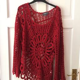 Crochet Top. Size Sm to Med. Used, but good condition. £3.00. Can post at additional cost.