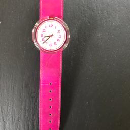ca. 20 Jahre alte Swatch Uhr, pink