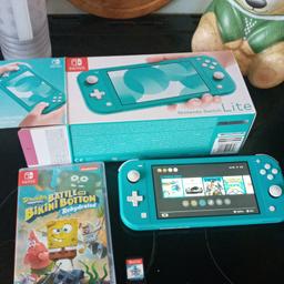 excellent condition Nintendo switch lite new pokemon game sword and spongebob..no case for pokemon.. 150no offers and collection only may swap a good mobile 