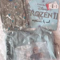 Night dress is 5-6 years 
Jersey dress 6-7 years 
Jumper 6-7 years

All new 
Can post