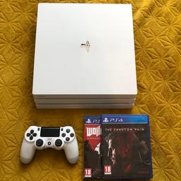 Unboxed White PS4 Pro 1TB Console Bundle. Perfect working order. Very good condition.

Price is fixed at £220. Absolutely no offers will be accepted.

This bundle includes:

- Unboxed PS4 Pro 1TB white Console
- Official White Wireless Controller
- 2 PS4 Games
- All wires & leads

Cases to the games aren’t in the best condition. Games work perfectly.

Check my reviews for peace of mind.

Collection Selly Oak.