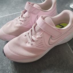 Girl's pink genuine Nike trainers, size 2, oos, no laces, velcro strap, good condition, collection off Ballards road, Dagenham, RM10 9QA, £5.50