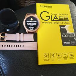 I bought this last December and have used it a handful of times, i just don't like having a watch on so its just been sat there.
It has a tempered glass screen already on it and comes with 3 more in a box. Comes with charger base, charger lead and the original strap. Also comes with an extra strap when i got it i didn't like the original strap so i bought a magnetic one.
It still sells for £250 new.