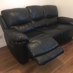 3 seater leather recliner sofa good condition