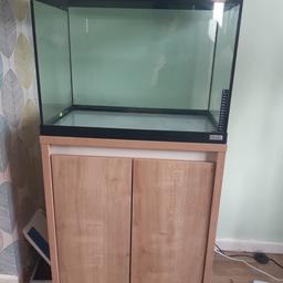 fluval roma 80ltr fish tank with matching unit one repair to lid as seen in photo, beautiful led lighting. unit on its own was 100 pounds
COLLECTION ONLY