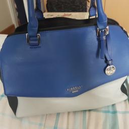 Blue black and white Fiorelli handbag
used but good condition