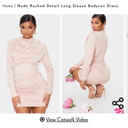 Brand New! Nude Ruched Detail Long Sleeve Bodycon Dress!🌹

⚡️RRP £40!⚡️

❄️Instant buy is on❄️

🥰 Featuring a nude material with long sleeves, ruched detailing and a figure-hugging fit. Style this with strappy heels and statement earrings to complete the look.🥰

98% Polyester, 2% Elastane

🔱 Brand: Pretty Little Thing

🔱 Size: 10👛

🔱 Brand New with Tags!🏷

🔱 Selling for £30 + £3.10 Postage🦋

🔱 Perfect for any event!🌼

pretty little thing, ASOS, missguided, quize, h&m, boohoo, new look