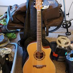 Crafter GAE-21 Korean Electro acoustic guitar, good used condition, requires new strings and 9v battery for preamp as pictured, gig bag included.
Moving house and having a clear out.