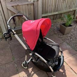 Bugaboo Bee Aluminium Frame Single Seat Stroller 6+ with black newborn cocoon which is in excellent used condition.

Immaculate Used condition.

Comes with cupholder and raincover.

Cleaned and ready to go, collection from NW2 Cricklewood near Matalan. Thank you.
Collection only please