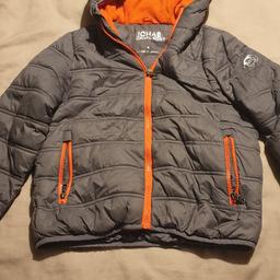 age 8 micheal kors coat grey & orange fleece inside in excellent condition
