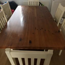 Oak furniture table and 6 chairs and matching sideboard this cost £1200 new solid wood in good condition general wear an tear  buyer collects from Hunts Cross
