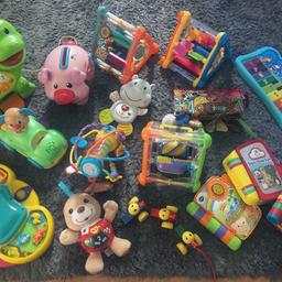 16 items of musical, sensory and pull along toys. My children played with these from about 3 months+. Some may require new batteries. Collect from New Malden please.