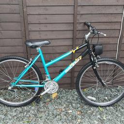 Raleigh volcolite 26" wheels 19" frame  ladies mtbthumb shift gears   bike is fully working and in great condition had full service not long ago no rust as you can see no scratches please check pictures £75 collection only