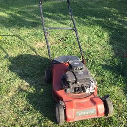 Sovereign briggs & stratton petrol lawnmower. Good condition but not running. Not sure if it needs spark plug changing but don't have time to sort so needs to go.