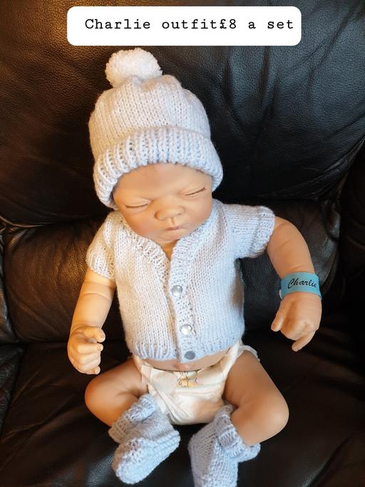 Buy & Sell West Midlands Solihull - Photos for Reborn Charlie Hand Knit Set Blue Order Only
