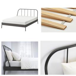 Bed frame KOPARDAL IKEA Brand new (box not opened)
 Standard Double
 collection only SW1P 

Package Details
This product comes as 4 packages.
-KOPARDALhead and footboard
 Width: 76 cmHeight: 8 cmLength: 144 cmWeight: 13.45 kgPackage(s): 1
-LURÖYslatted bed base
Width: 19 cmHeight: 10 cmLength: 67 cmWeight: 9.00 kgPackage(s): 1
-KOPARDALbed sides
Width: 17 cmHeight: 6 cmLength: 193 cmWeight: 9.95 kgPackage(s): 1
-SKORVAmidbeam
Width: 7 cmHeight: 6 cmLength: 139 cmWeight: 3.62 kgPackage(s): 1