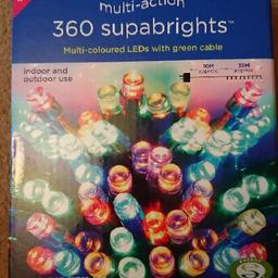360 multi coloured led lights. 36 meters long
Indoor and outdoor use.