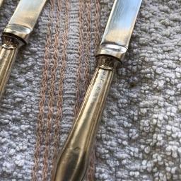 Silver plated vintage knives