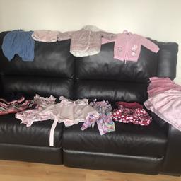 Baby girl items good clean condition 
Dresses jacket fleece romper 
Some stuff used only twice . Washed and ironed. 


Pet and smoke free home 
Collection only