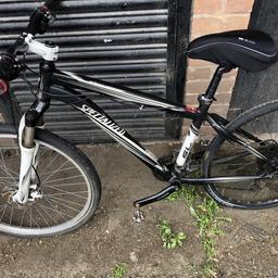 Speclized rock hopper frame 15.5
26” disk brake wheels gears and brakes works 
Fine!wheels are flat need air as been sitting in shed! Just may need new seat pole 
Quick sale £80 no offers