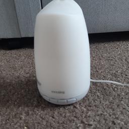 I used this to help my child sleep. Theres a sleep mode on it will switch relaxing lights on so can be used as night light and you can pour different scented oil essents into it to make the room smell nice. I used lavender to help my child relax. No longer needed but in great condition. Fully working