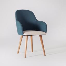 Lovely Swoon Arlo chair (1 piece), brand new and part of a limited number of 24 pairs. We had to buy 2 so selling one as we only need one for our design. It comes untouched, unassembled (tools included) and pristine condition - never used.

Dimensions: W: 56 cm D: 59 cm H: 91 cm

Seat: W: 45 cm D: 45 cm H: 48 cm
Weight: 10 kg
Materials: oak legs, linen blend upholstery
Finish: sealed wood, Petrol Blue linen blend upholstery
Fabric composition: 18% polyester, 15% linen, 52% viscose, 15% cotton