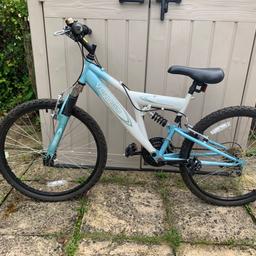 Ladies Bike in baby blue. Wheels need pumping up but that’s it. Used but in good condition.

Wheels 24inch

No time wasters