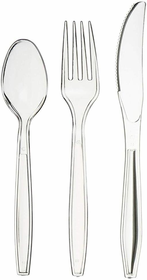 Buy & Sell Greater Manchester Manchester - Photos for 50x Heavy Duty Clear Plastic Cutlery