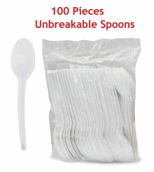 Buy & Sell Greater Manchester Manchester - Photos for 100 x White Plastic High Quality Desert Spoon