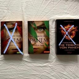 Nur mehr 1 Buch der Hunger Games Trilogie. Verkaufe die Bücher weil sie nur mehr bei mir herumliegen, sind noch in einwandfreiem Zustand.
Preis ist verhandelbar :)

Einzelpreis Tödliche Spiele: 6€
