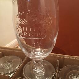 NEW 20 x (Chalice) Stella Artois Pint Glasses with Embossed logo.

NEW 4 x (Conical) Wye Valley Pint Glasses.

New and unused.

Boxed and ready for collection only.