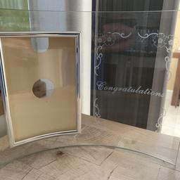 Glass congratulations curved picture frame ideal for college graduation birth day celebrations those special occasions