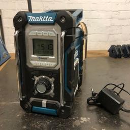Makita radio DMR106, aux, fm,am and Bluetooth in very good working condition only used at home. NO batteries or charger.
£75 ono will post at buyers expense through PayPal.