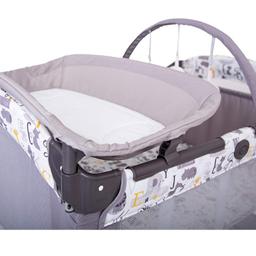 Perfect for travel - bassinet is suitable from birth to approx. 3 months bed is suitable from birth to about 3 years
Detachable control box for night light, music and vibration
Integrated changing table for easy use whilst travelling
Bassinet mattress can vibrate gently
Quick and easy to set up and put away for storage and comes with a carrybag and built in wheels
Sturdy base mattress -I bought a matress to go with it as reviews said base matress could be quite firm which is included as well
