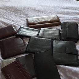 collection of real leather wallets all good makes and all genuine products including armani Ralph Lauren x2 mulberry phone case samsonite 3xcard wallets one Michael kors one womans purse Paul Smith 12 items in all they cost me a small fortune but not asking much for them 60 quid the lot the armani one cost me 100