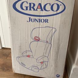Brand new in box. Has been stored so the box is damaged slightly. 
Two backs fit into the base to change with height and age, then the booster seat is used when appropriate.