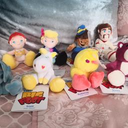 Collection of 8 with tags intact. Not played with only displayed.
Trixie
Buttercup
Ducky
Lotso
Gabby Gabby
Bo Peep
Officer Giggle Mc Dimples
Duke Caboom