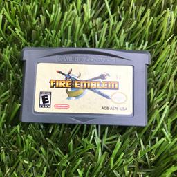 Selling my Nintendo GameBoy advance fire emblem game. Has an “ E “ in the bottom left corner to denote
Cart only.
Shown working in the pictures in my friends GBA console.
You can see the authenticity by looking into the cartridge & seeing “ Nintendo AGB- Y11-01 “ along the grill, shown in picture 2. There is the number “ 11 “ just to the top right on the cart above the last letter in the word “ emblem “.
CART ONLY for sale, not the CONSOLE!!
Just the GAME CARTRIDGE no BOX OR MANUALS.