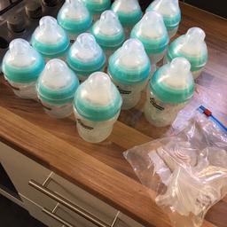 6 large 
8 small 
Anti colic bottles 
Great condition my son just hasn’t taken to them so changed bottles