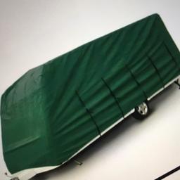 Only used once, 21-23 foot, (6.2-6.9m) 3-4 layers, breathable, UV protection, green cover with zips, straps & bag. Quite light, easy to store. Cash on collection only, and from Hitchin. The one in the photo on the caravan is an example of what it looks like.