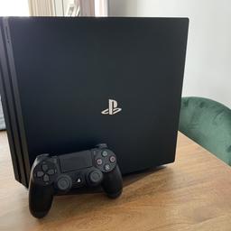 Bundle includes:

PS4 Pro 1TB - mint condition (includes 1 Dual shock 4 controller)
1 additional Dualshock 4 controller - mint (2 in total)
1 OEM base (position the PS4 vertically as in the photos)
1 Sony OEM charger for Dualshock 4 controllers - mint - so you don't need to plug your controllers to your PS4 for charging.

£500 RRP

Comes with original boxes and both PS4 and charger come with EU plugs (round 2 prong ones) - will include adapters to UK in package. Safe courier delivery, tracked.