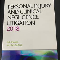 LPC Personal Injury and Clinical Negligence Litigation 2018 Textbook 

Perfect condition, like new 
No annotations or highlighting 

RRP £36

Can post with Royal Mail 👍🏼

#lpc#personalinjury#clinicalnegligence#clp#textbook