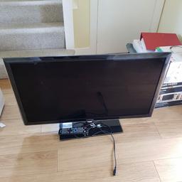 40 inch 
screen immaculate view
the frame around tv is scratched 
offers welcome
is smart and connects to wifi