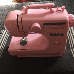 A 12 stitch Beldray sewing machine with carry bag in superb condition including pedal power supply bobbins needles etc it’s only been used twice sewing accessories been used so not in
Grab a bargain
Collection only due to the the condition it’s as new
Will post at a price to you?

Two available 1x white machine
1x pink